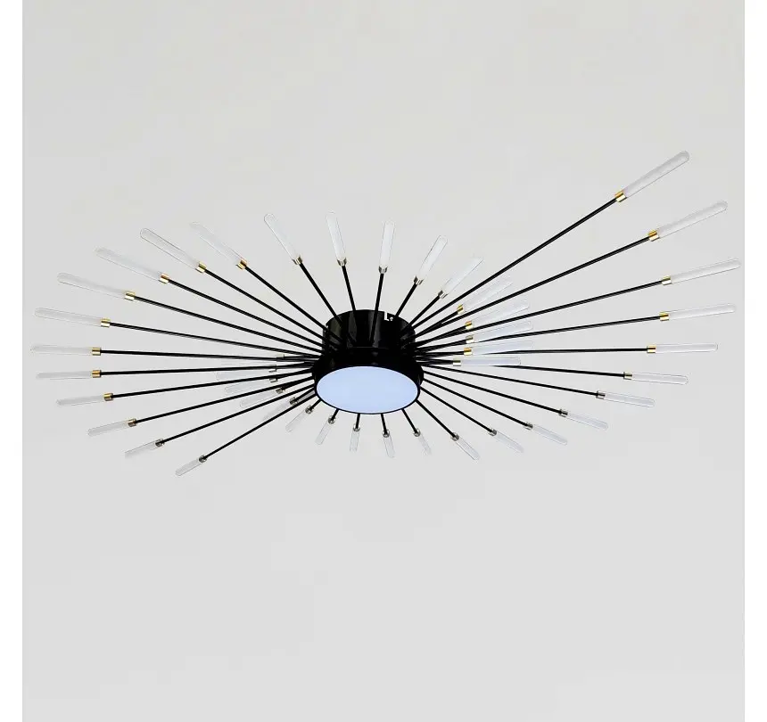 Світлодіодна люстра стельова Artlight 6472/42BK, 37 Вт, чорна - фото 2