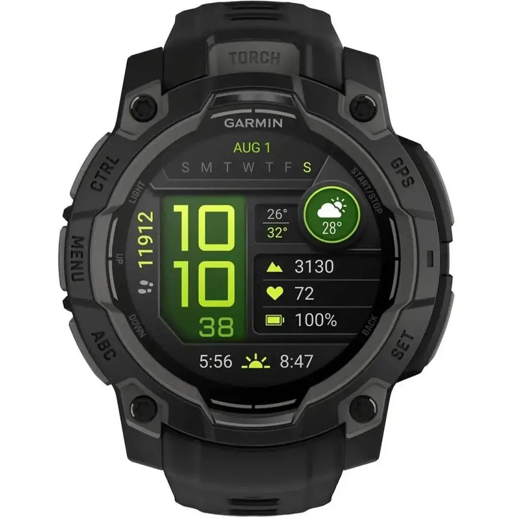 Смарт-годинник Garmin Instinct 3 50mm AMOLED Black with Charcoal Band (010-03020-00) - фото 2