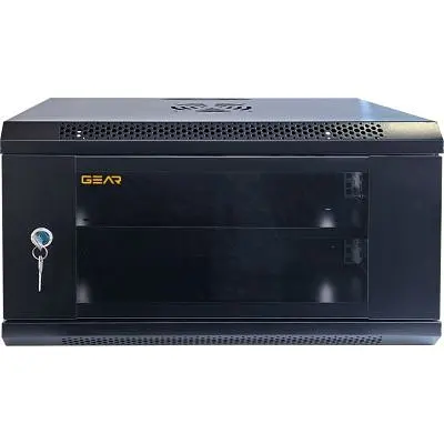 Шафа настінна GEAR 6U 19'' 600x600x300 мм, + Полиця 19, black (GWMSN-6U-600-600) - фото 3