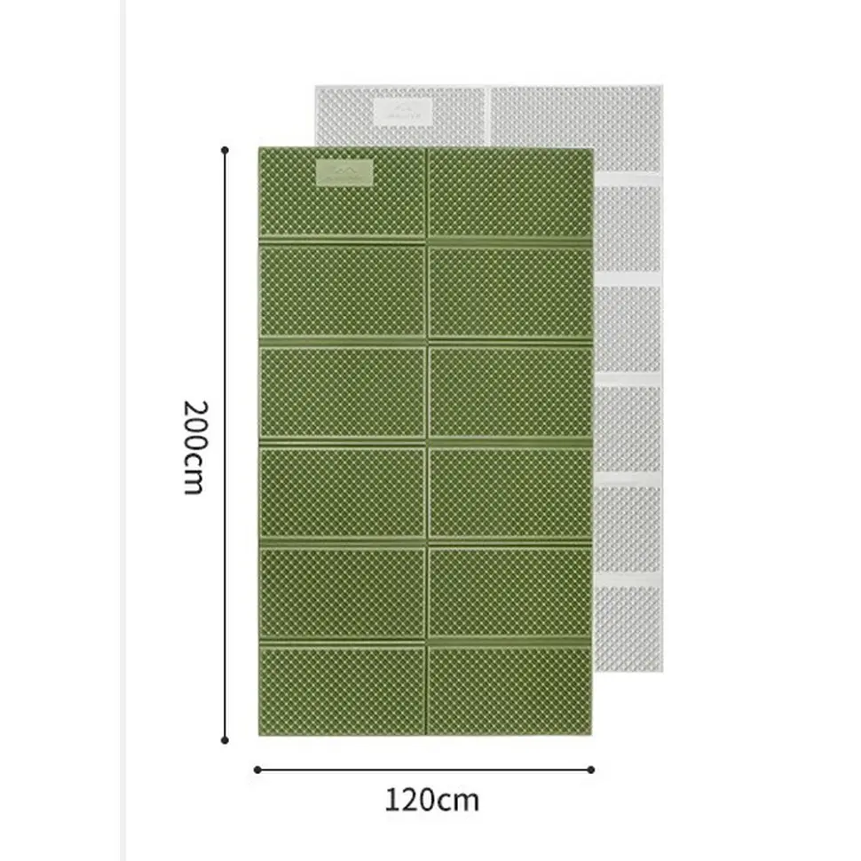 Килимок складаний подвійний IXPE Naturehike CNK2450WS044, алюмінієва плівка, 200x120х1,8 см, оливковий зелений - фото 2