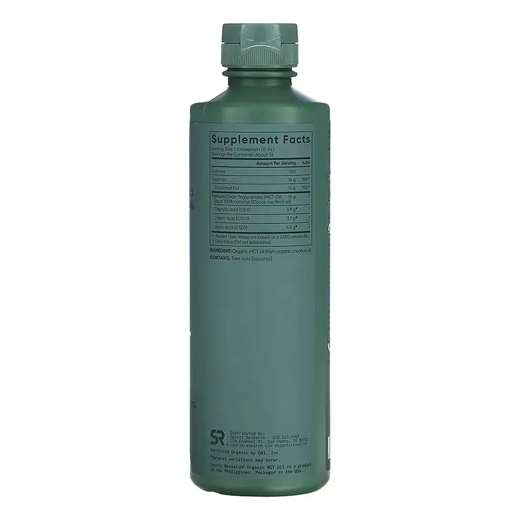 Олія Sport Research (Organic MCT Oil) 473 мл - фото 2