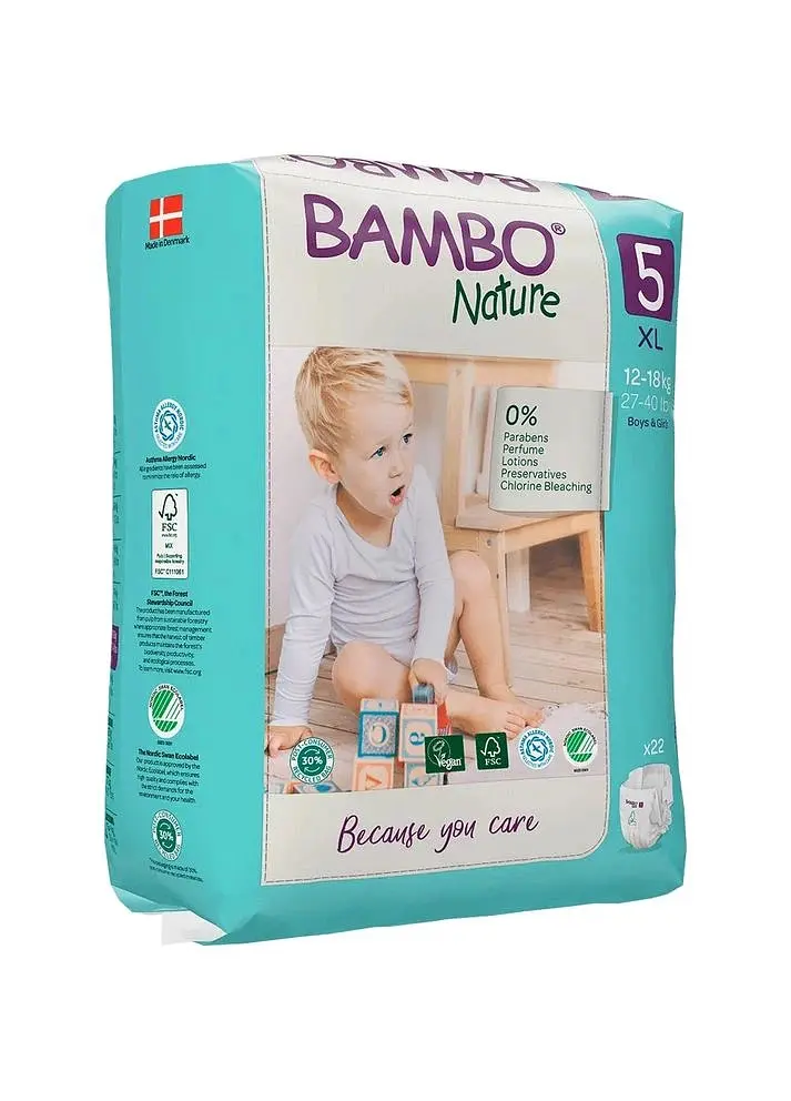 Еко Підгузки Bambo Nature 5 (12-18 кг), 22 шт. Bambo Nature (10205070) - фото 2