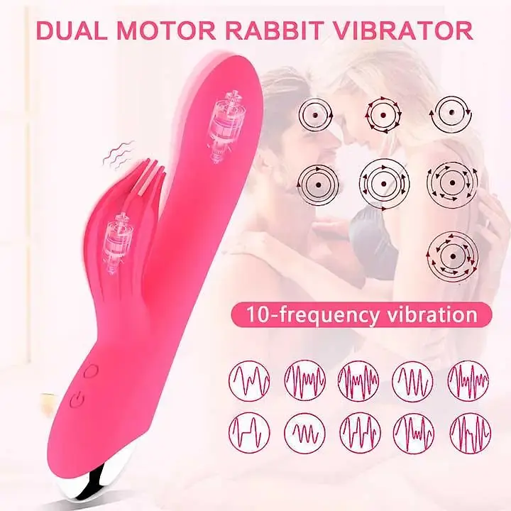 Вібратор кролик для точки G та клітора Mr. Rabbit фуксія - фото 6