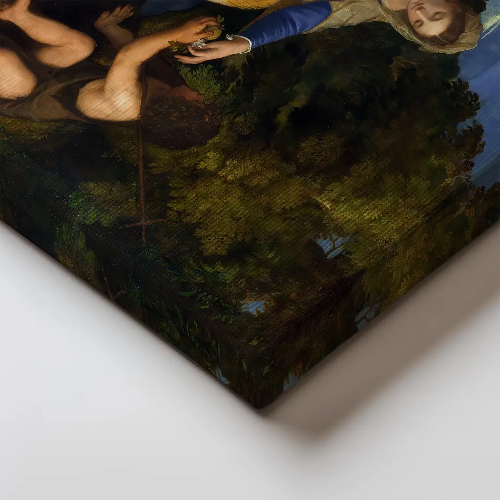 Інтер'єрна картина Мадонна Альдобрандіні, Тіціан, Titian, Aldobrandini Madonna, релігійний декор, 43×60 см (id6978) - фото 4