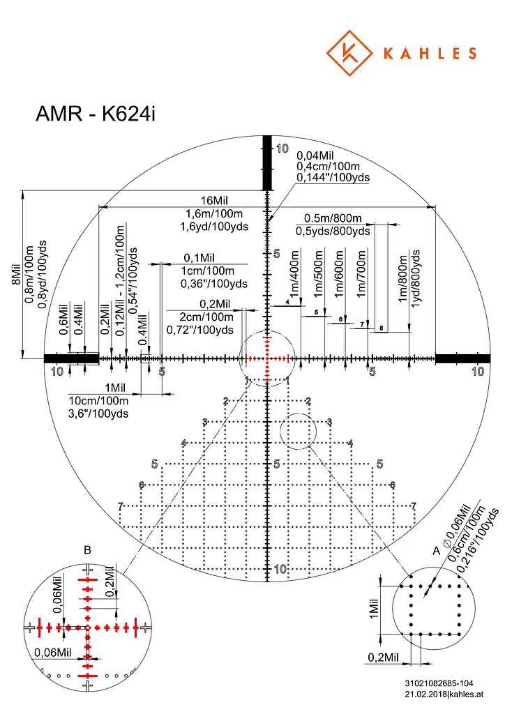 Приціл оптичний KAHLES K 624i CCW 6-24x56 / AMR-right - фото 7