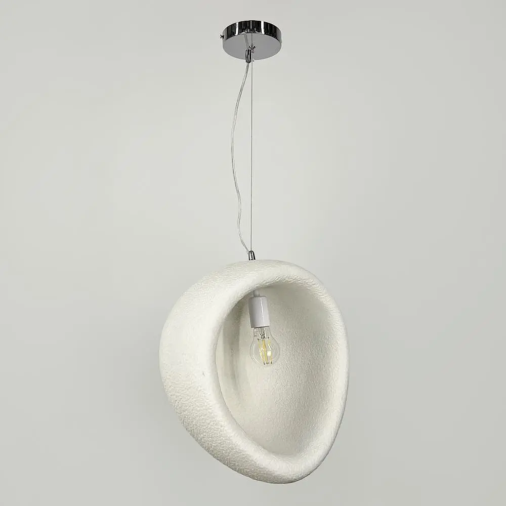 Гипсовый светильник в белом Ø40х46 см | Ст. MJ39-330 WT | Line F - фото 6