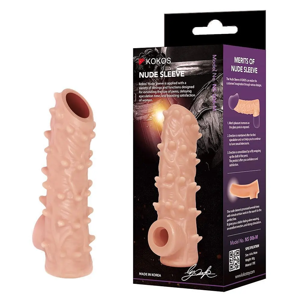 Насадка на член Kokos Nude Sleeve NS 006, L - фото 6