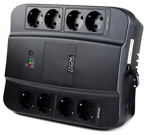 Джерело безперебійного живлення SPD-850U Schuko Black, 850 ВА, 510 Вт PowerCom teh0033897 - фото 2