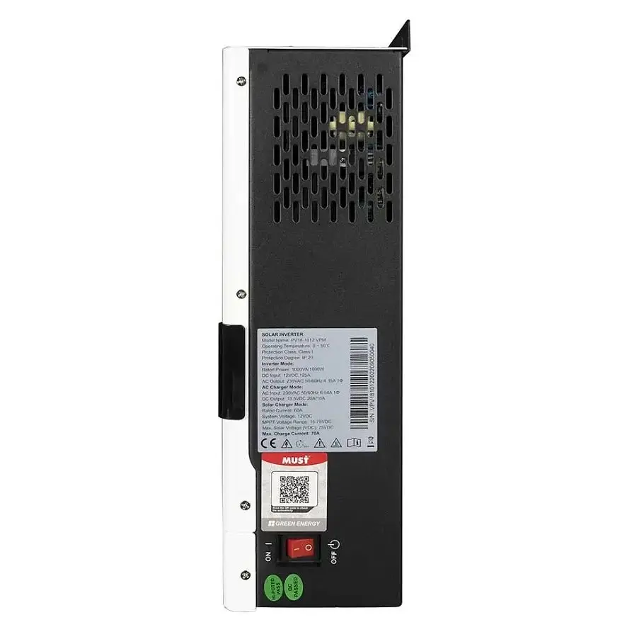 UPS ДБЖ гібридний інвертор MUST PV181512VPM, 1500W, 12V, струм заряду 10/20A - фото 4