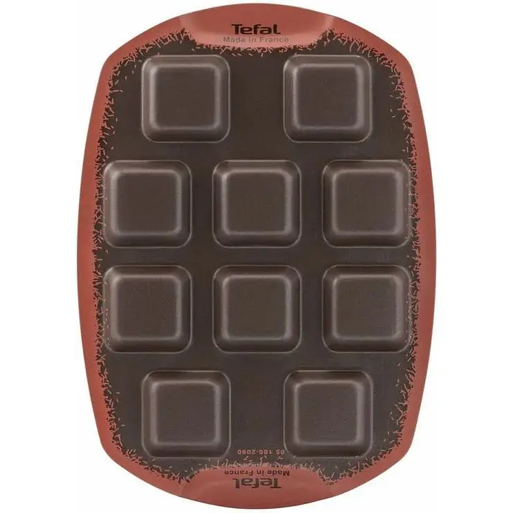 Противень Tefal PerfectBake с 10 квадратными формами 21х29 см коричневый (J5734502) - фото 3