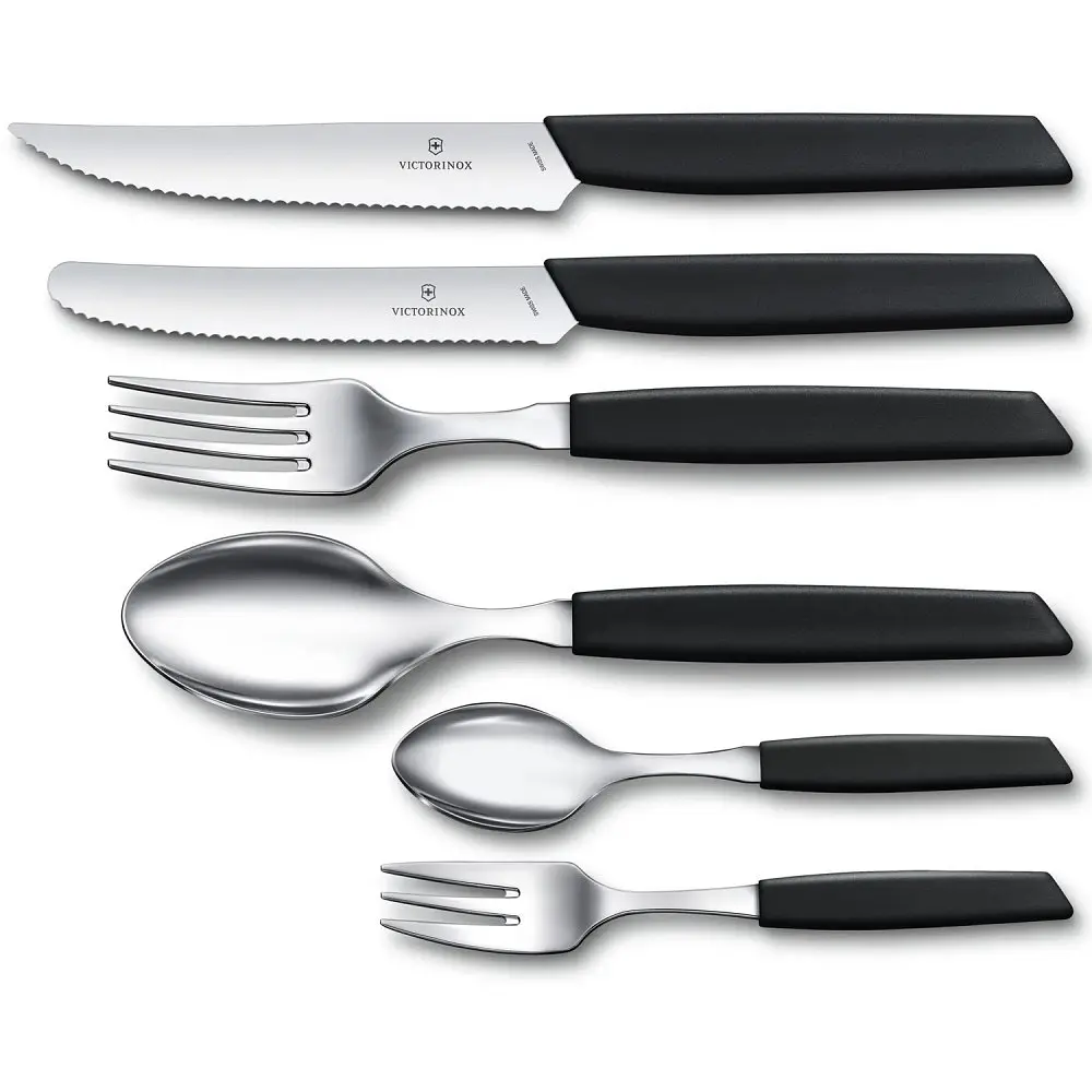 Кухонна виделка Victorinox Swiss Modern Cake 15см з черн. ручкою - фото 2