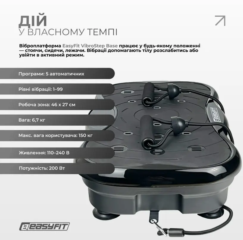 Віброплатформа EasyFit VibroStep Base (EF-0544) - фото 3