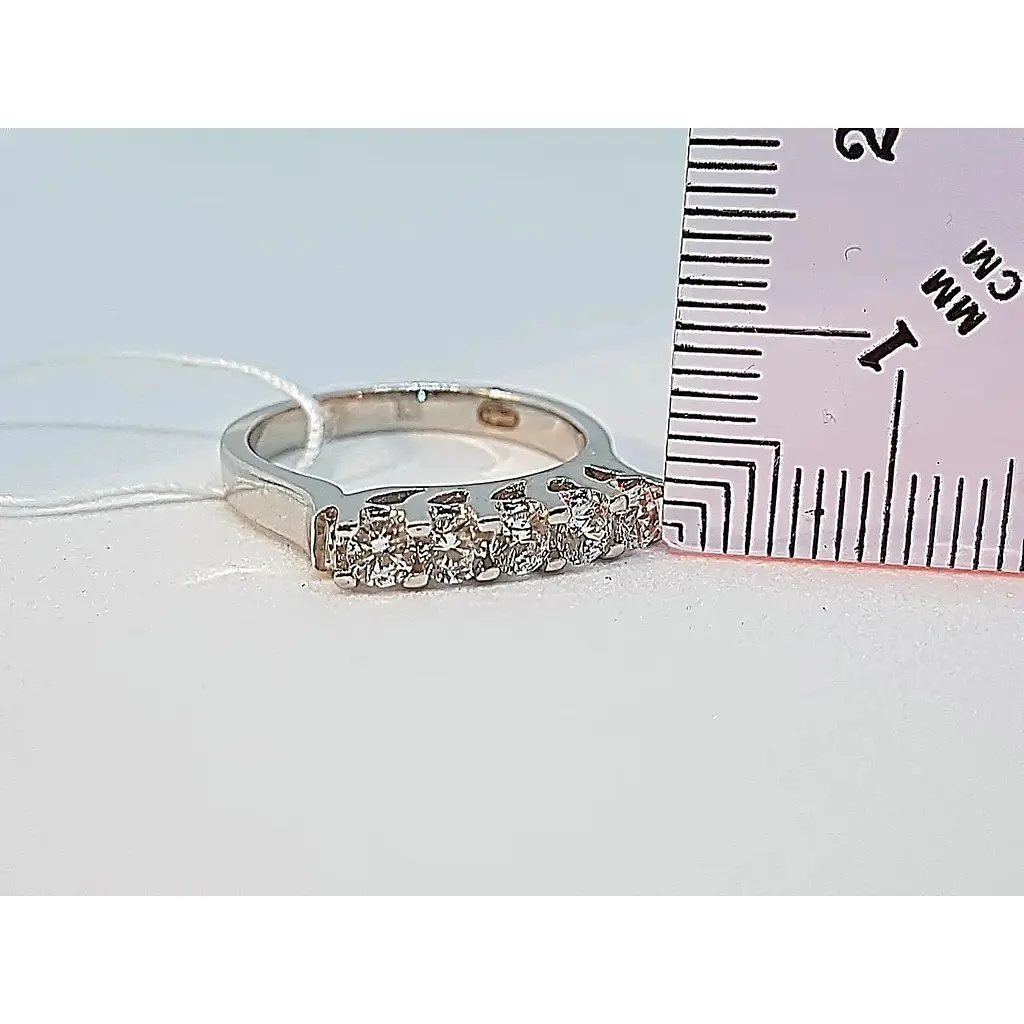 Серебряное кольцо Золотой квартал с фианитами. Артикул 309431 16,5 - фото 4