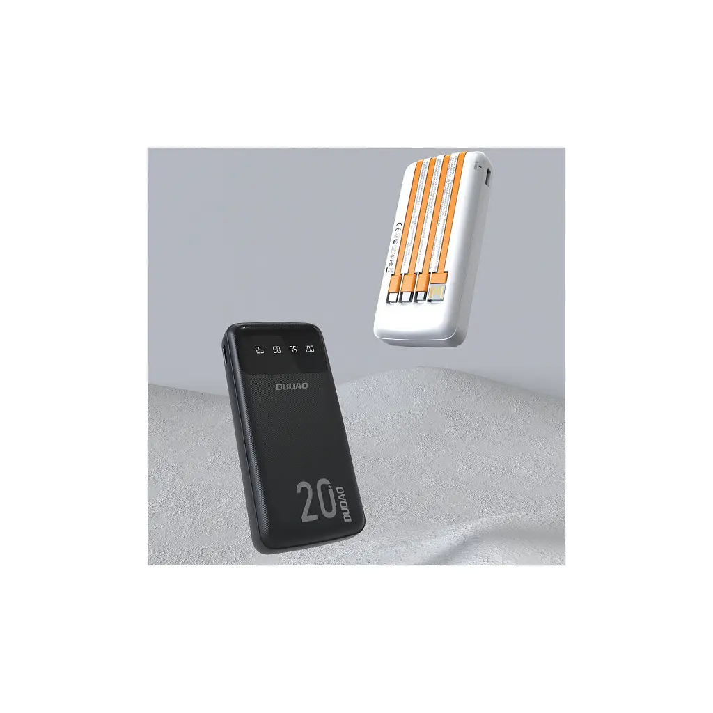 Батарея універсальна Dudao K6Pro+ 20000mAh 10W with USB-C/Lightning/MicroUSB/USB-A cables (6977196682393) - фото 6