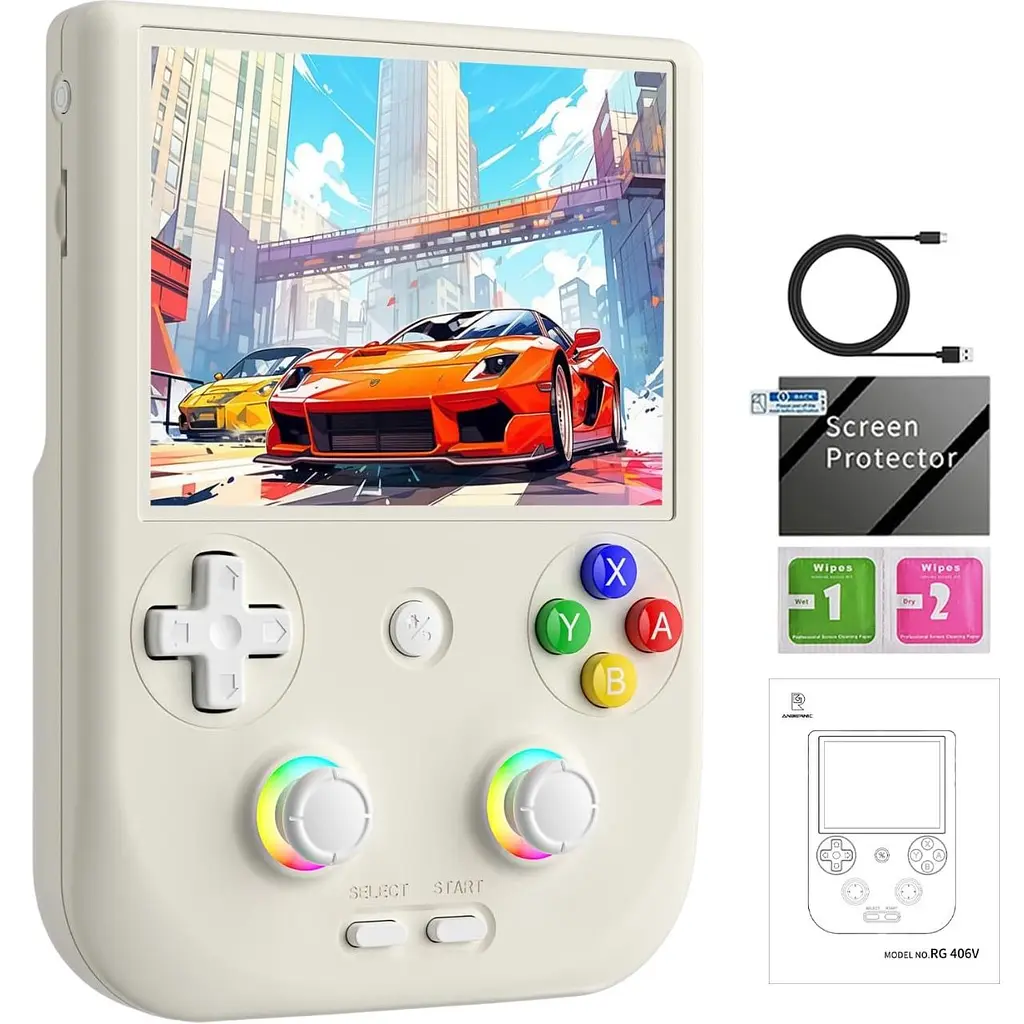 Ретро ігрова приставка Anbernic RG406V 128GB Beige White [154472] - фото 2