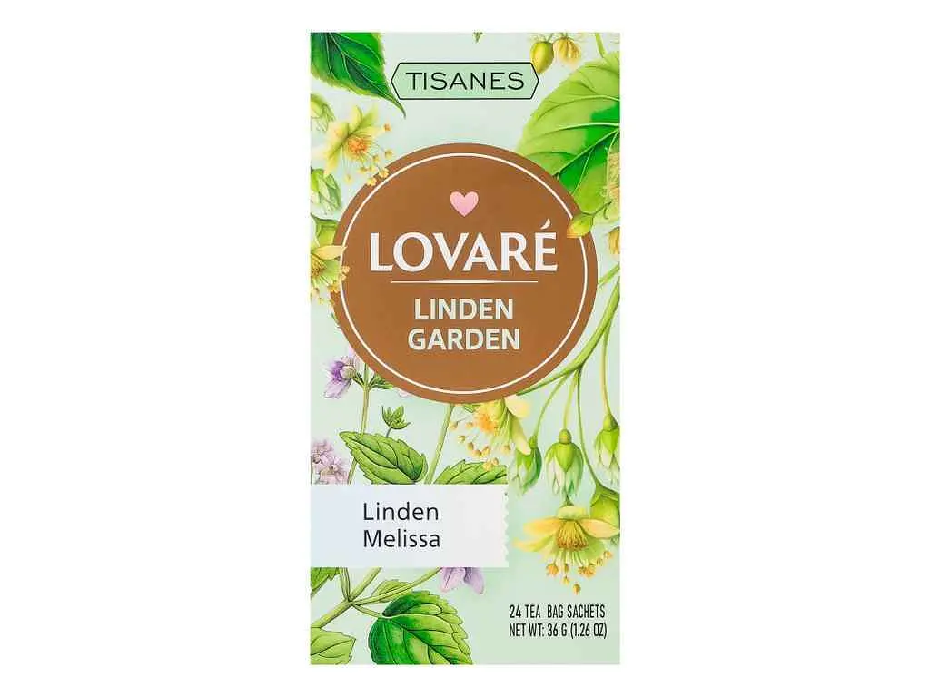 Чай пакетований фруктовий та трав`яний LOVARE «LINDEN GARDEN» 24*1,5г 24 пакетиків