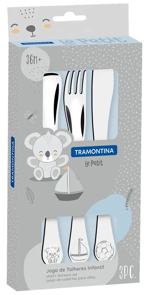 Дитячий набір столових приборів Baby Le Petit blue 3 предмети TRAMONTINA kuh0016255 - фото 2