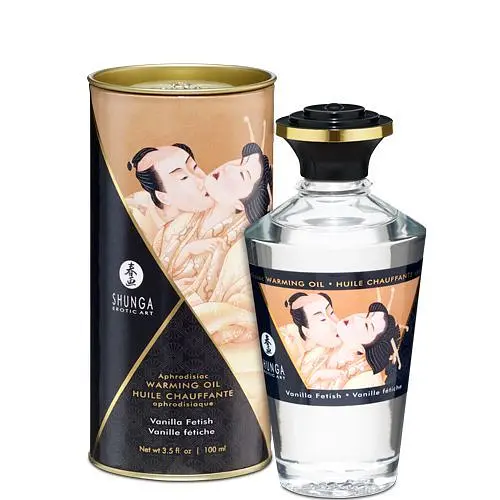 Зігрівальна масажна олія Shunga Aphrodisiac Warming Oil, 100 мл (ваніль) - фото 2