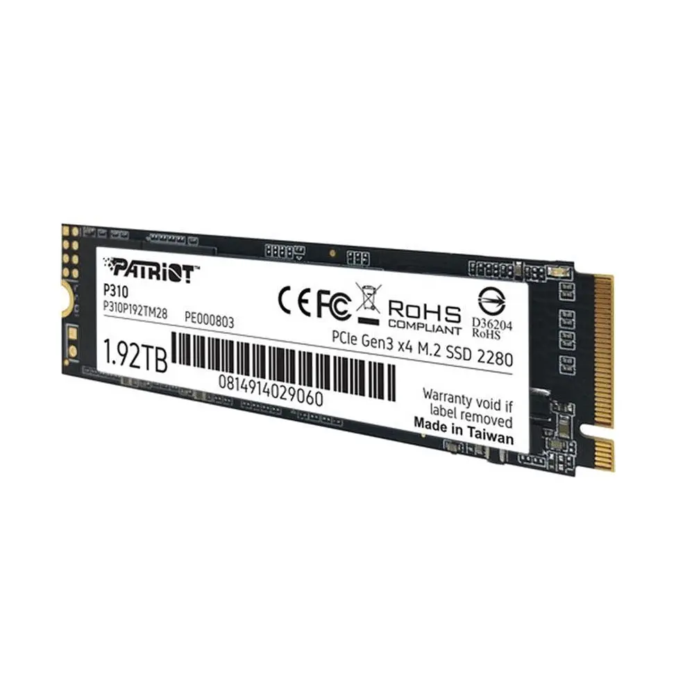 Накопичувач SSD M.2 Patriot P310 1920GB NVMe 2280 PCIe 3.0x4 3D NAND TLC (P310P192TM28) - фото 3