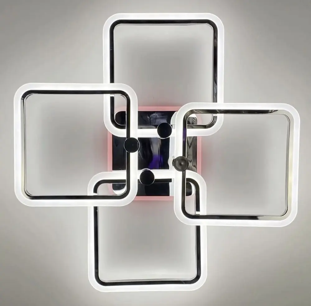 Светодиона люстра chrome на 4 рожка квадратной формы Line.F A 2503/4S CR - фото 3