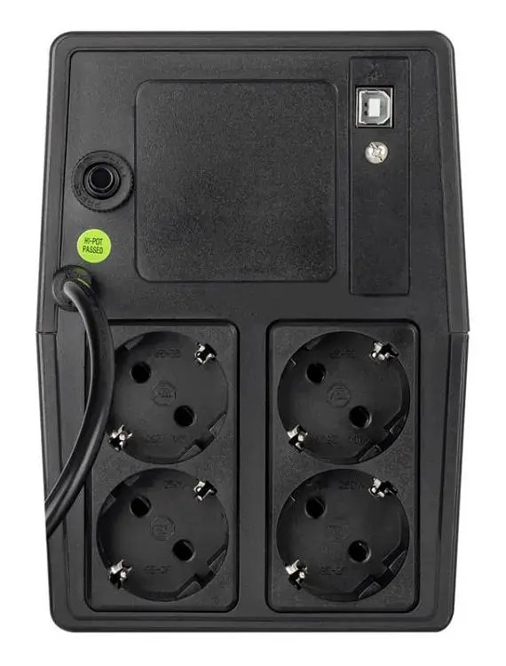 Источник бесперебойного питания Prologix 1000 PLPU 1000VA 4LED Lin.int AVR 4 x евро розетки и USB - фото 4