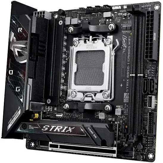 Материнская плата Asus Rog Strix B850-I Gaming WIFI sAM5 B850 2xDDR5 M.2 HDMI USB Type-C WiFi BT mITX - фото 4
