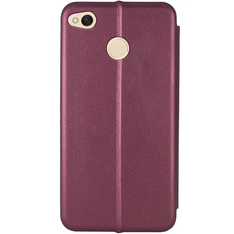 Кожаный чехол-книжка Classy для Xiaomi Redmi 4X Бордовый - фото 2