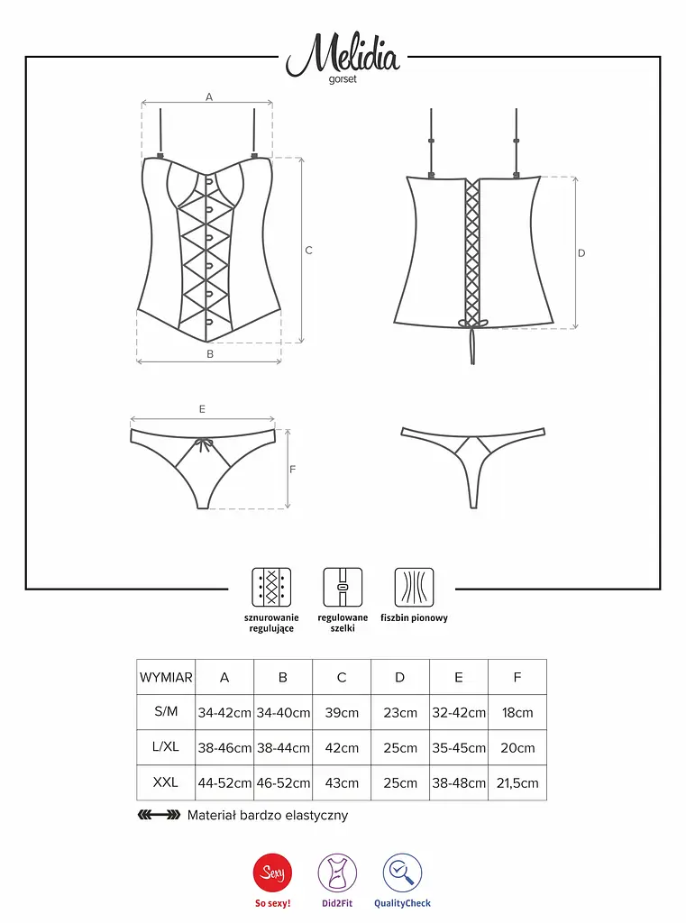 Еротичний корсет Melidia corset для чарівних спокусниць Obsessive MELIDIA_corset 19988 - фото 6