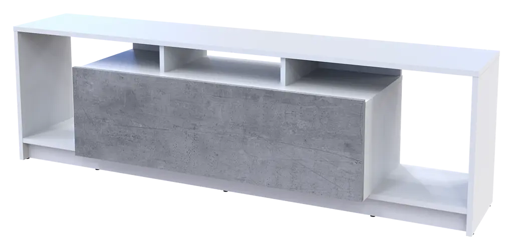 Стінка у вітальню Doros U1 Білий Бетон ДСП 160х38х48 см (41516013) - фото 5