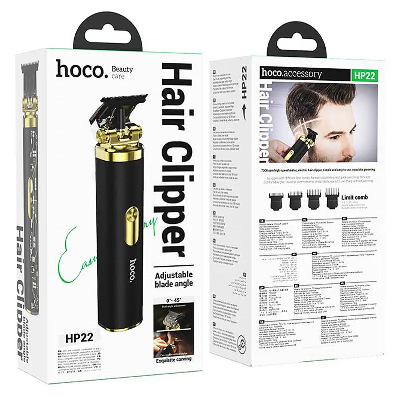 Машинка для стрижки волос Hoco HP22 Retro engraving Черный - фото 3
