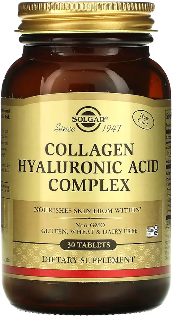 Препарат для суставов и связок Solgar Collagen Hyaluronic Acid Complex, 30 таблеток - фото 2