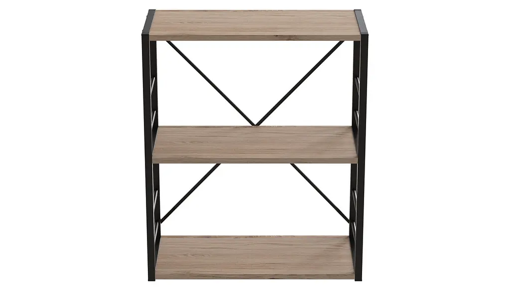 Этажерка 3/60 Ferrum-decor Серии Коннект 73x60x28 черный ДСП Дуб Сан-Марино 16мм (FRD-104255) - фото 4