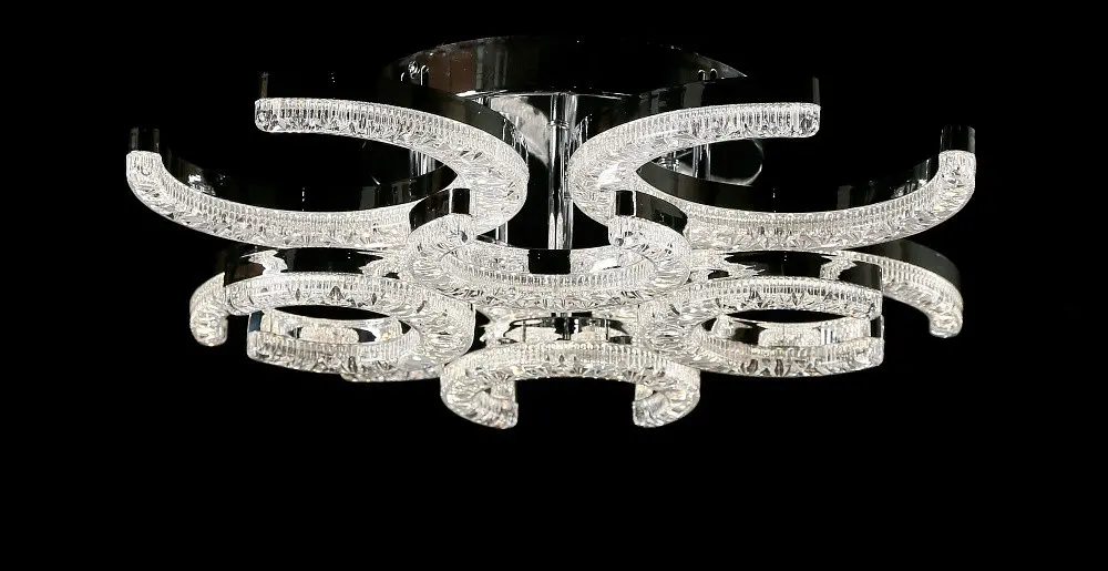 Світлодіодна люстра Splendid Ray L1654/4+4 LED (CH), білий, хром, 128 Вт, від 12-20 м² - фото 4