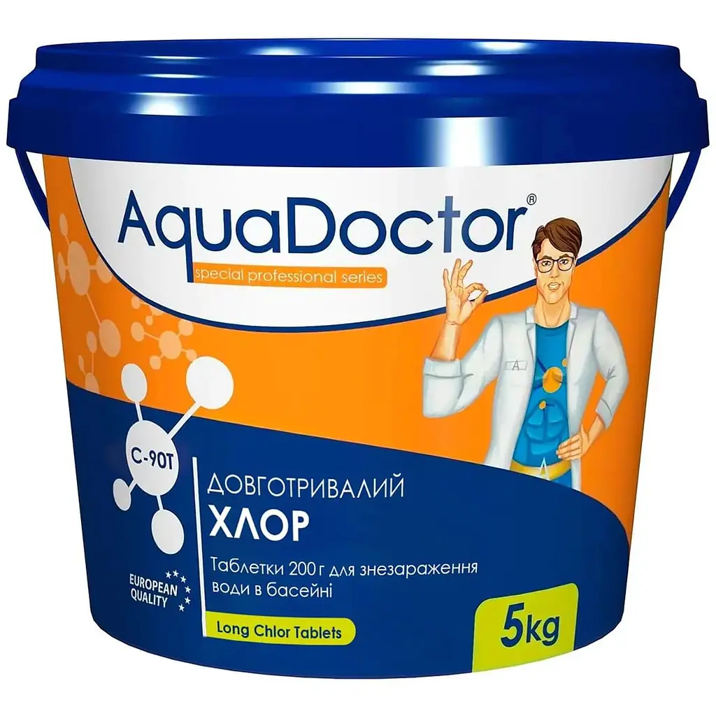 Хлор для басейну AquaDoctor C-90T 5 кг у таблетках 88498