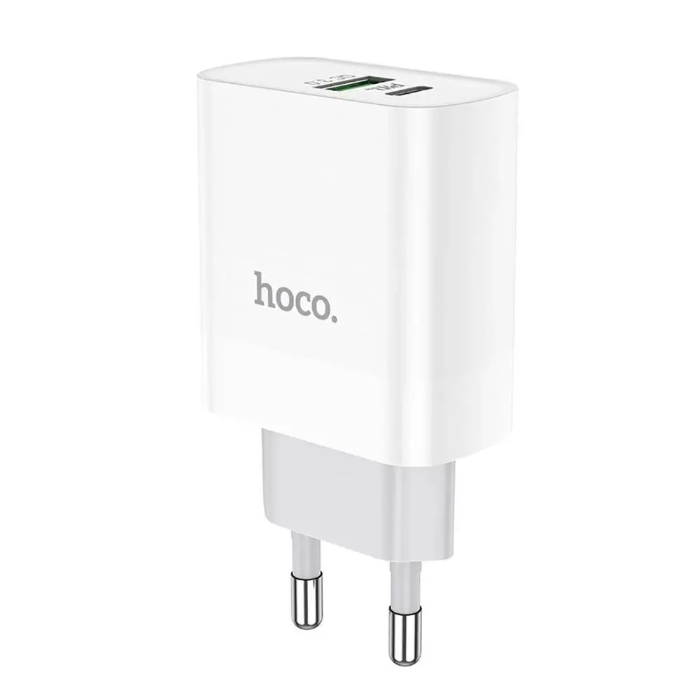 Сітчастий зарядний пристрій HOCO C80A Rapido PD20W+QC3.0 charger(EU) білий - фото 3