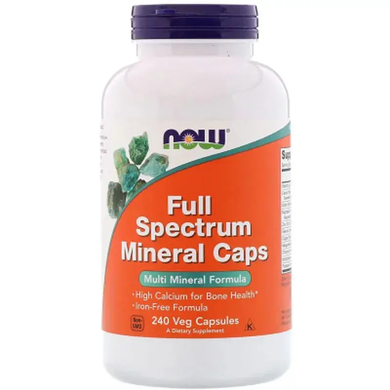 Мінерали Now Foods Мультимінерали повного спектра, Full Spectrum Minerals, 240 капсул (NOW-01545)
