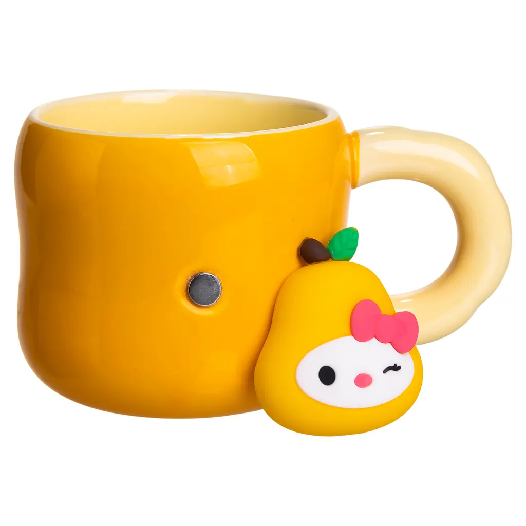Чашка фарфоровая Yiwu Sanrio 400 мл с магнитом оранжевый Yiwu FM-37B - фото 3