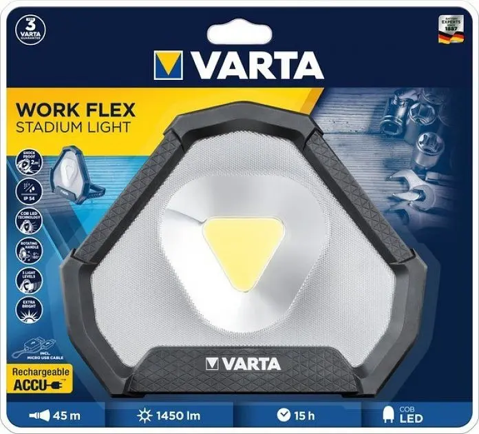 Ліхтар VARTA Work Flex Stadium, IP54, до 1450 люменів, до 45 метрів, 3 режими, ... - фото 3