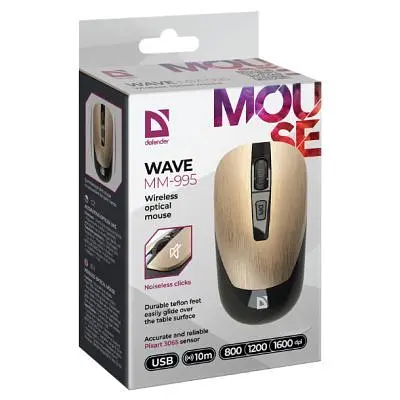 Компьютерная мышка Defender Wave MM-995 Silent Wireless Bronze (52992) - фото 3
