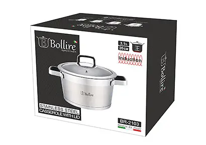 Каструля Bollire BR 2104 24см 5.2л - фото 3