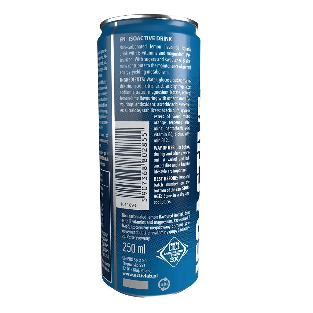 Ізотонік ActivLab Isoactive Drink, 250 мл - Лимон - фото 3