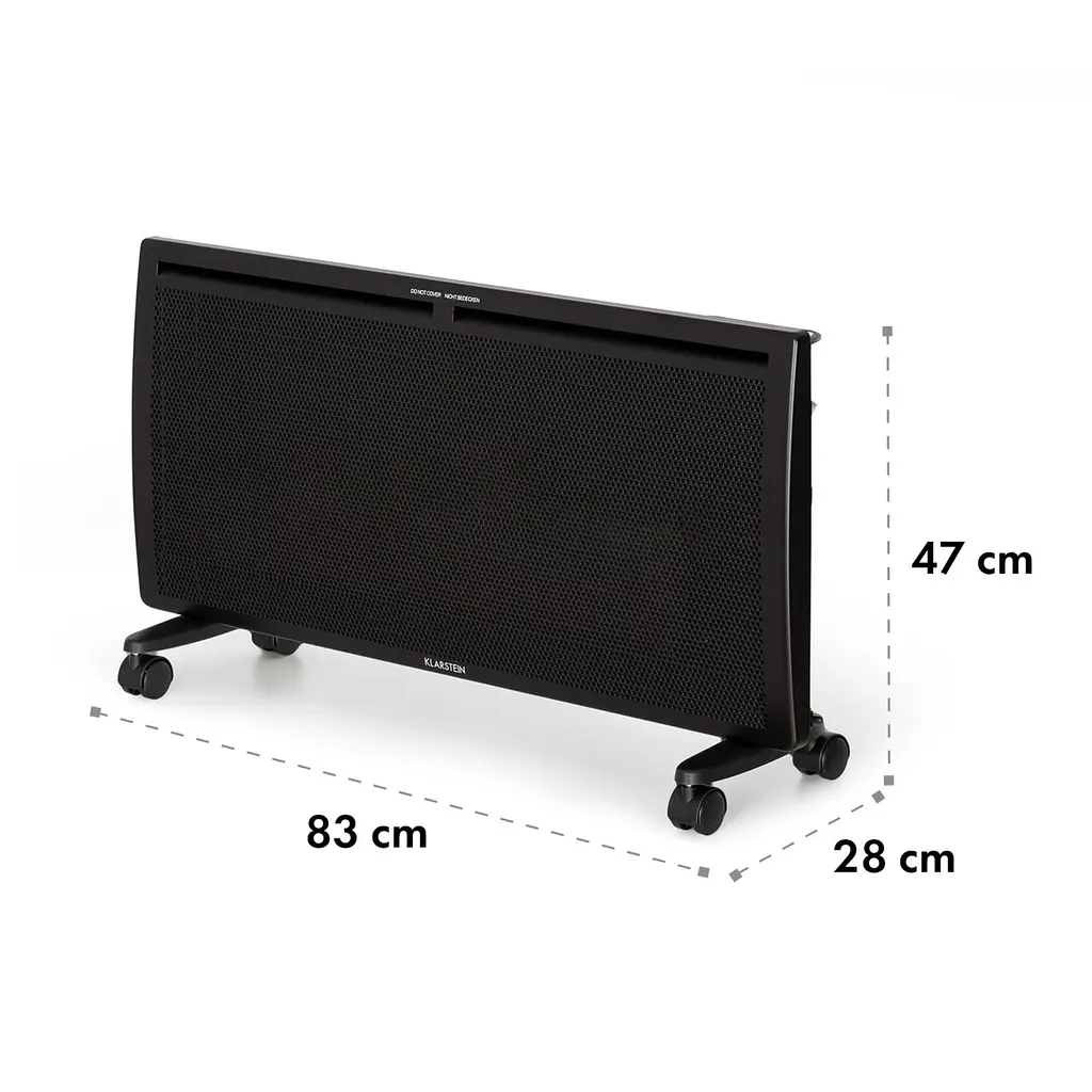 Конвекционный обогреватель Klarstein Hot Spot Slimcurve Double Wave 2-в-1 черный (10035062)  - фото 2