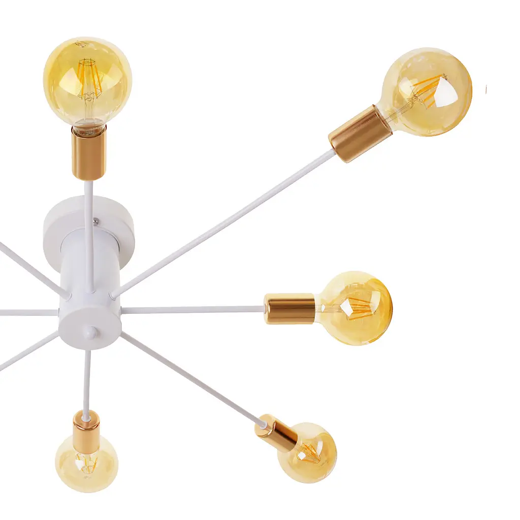 Люстра Brille потолочная лофт E27 60W WH (BR-01 605C/8) - фото 5