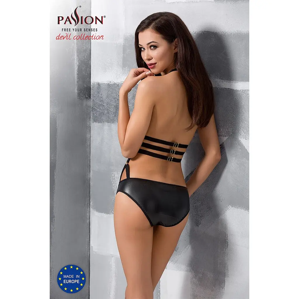 Боді монокіні під латекс Passion Exclusive LAMIS BODY L/XL, black - фото 4
