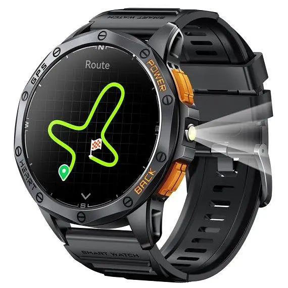 Розумний смарт годинник UWatch Smart GPS Max 2 ремінці Чорний (2385958966) - фото 6