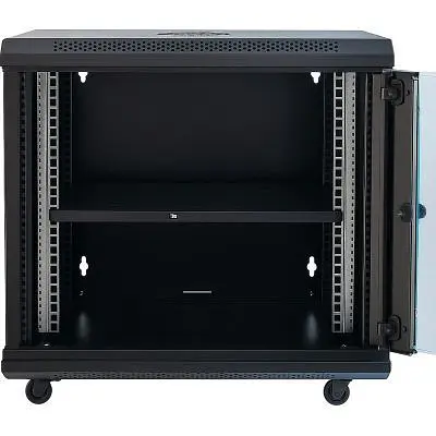 Шафа настінна GEAR 12U 19 600x450x650 мм, + Полиця 19, black (GWMSN-12U-600-450) - фото 2