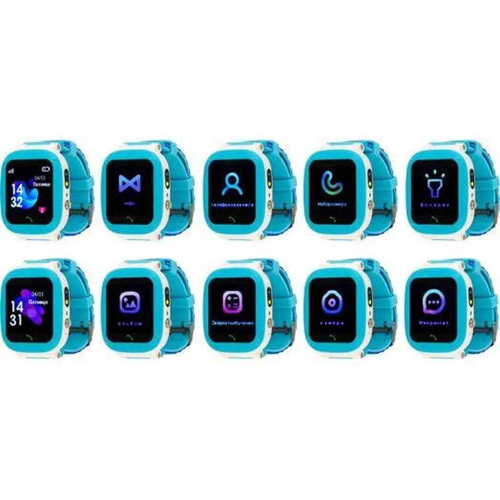 Дитячий годинник з сим картою AmiGo GO004 Splashproof Camera+LED блакитні - фото 4