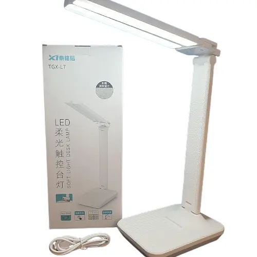 Настольная LED лампа с аккумулятором Taigexin TGX-L7 с подставкой для телефона USB 6 ВТ Белый - фото 2