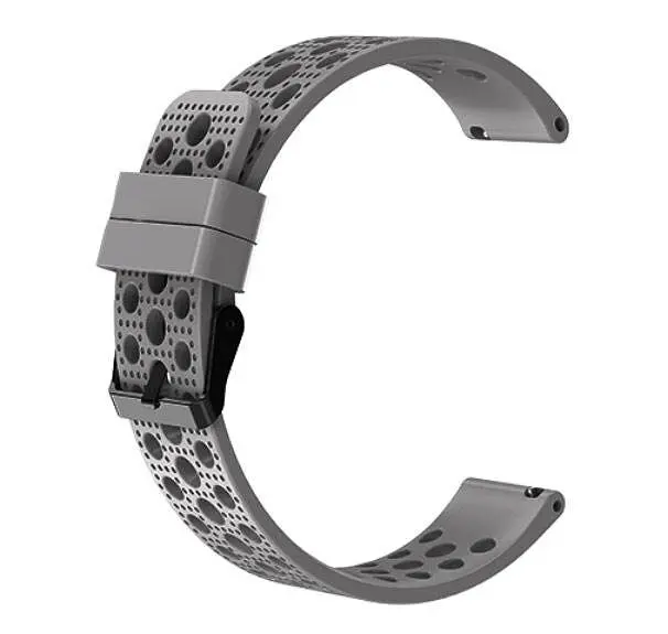 Ремінець для Blackview R3R3 ProR3 MaxR5X5 - сірий ширина кріплення 20мм силікон Watchbands double (W39-3WB80239448) - фото 2