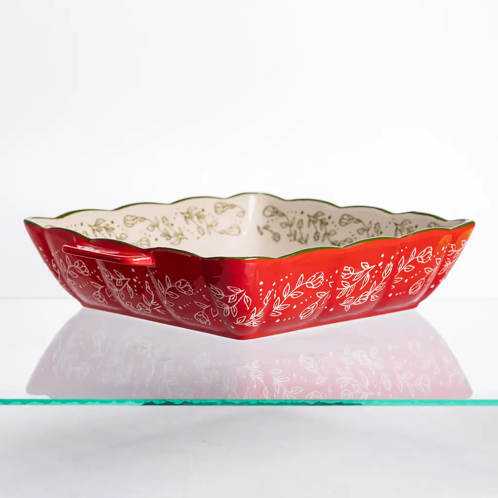 Форма для запекания Vintage 28×24×6 (см) квадратная форма для выпекания в духовке с ручками Красный Yiwu HM04-15 - фото 4